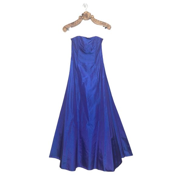 Jessica McClintock Gunnie Sax Prom Dress Vintage Iridescent Shimmer Strapless 3 - Picture 1 of 13